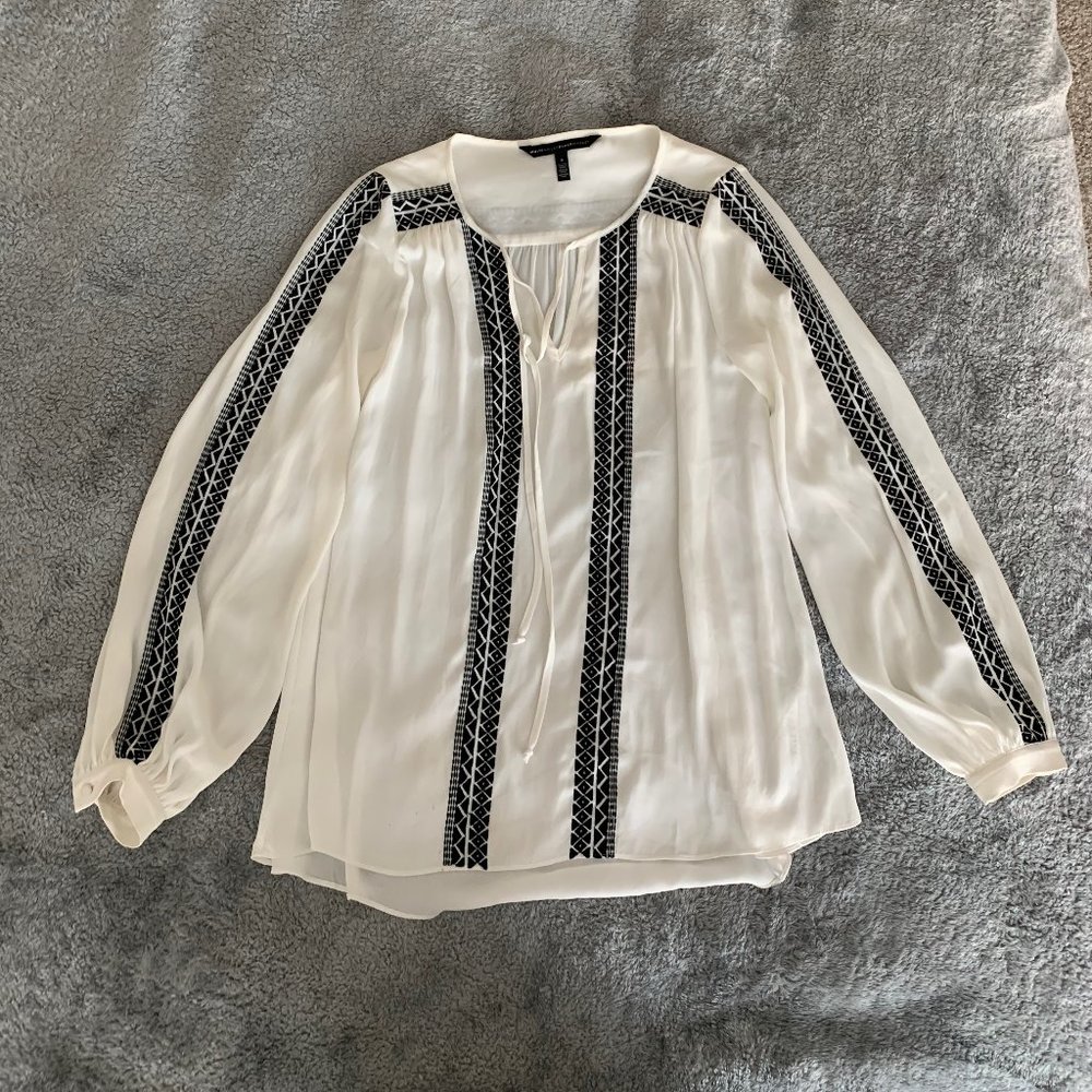 Black & white blouse